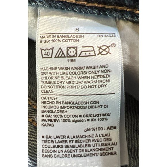 Old Navy High‎ Rise Slouchy Straight Jeans Women's Button Fly Destroyed Frayed 8 - Picture 3 of 8